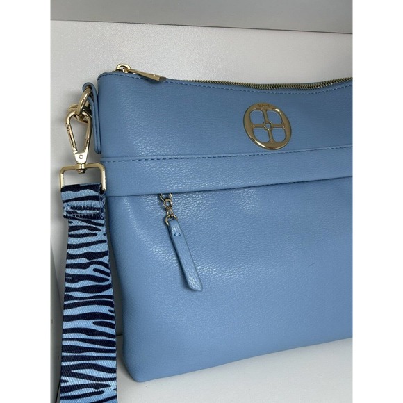 Iman Small Blue Purse with two straps New without tags crossbody - Picture 2 of 10